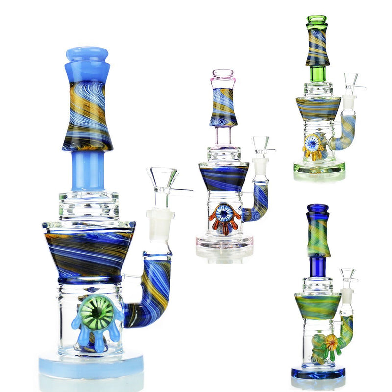 10" WATER PIPE INSIDE MARBLE ART WATER PIPE WITH LOCKET AND 14MM MALE