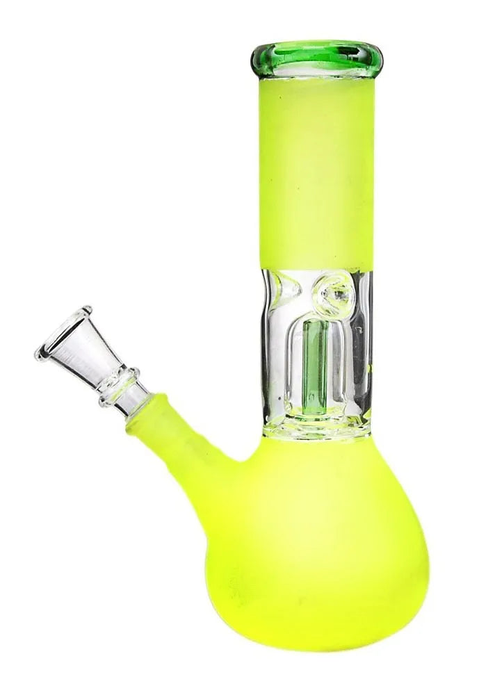 8" Colored Beaker Glass Water Pipe w/ Perc