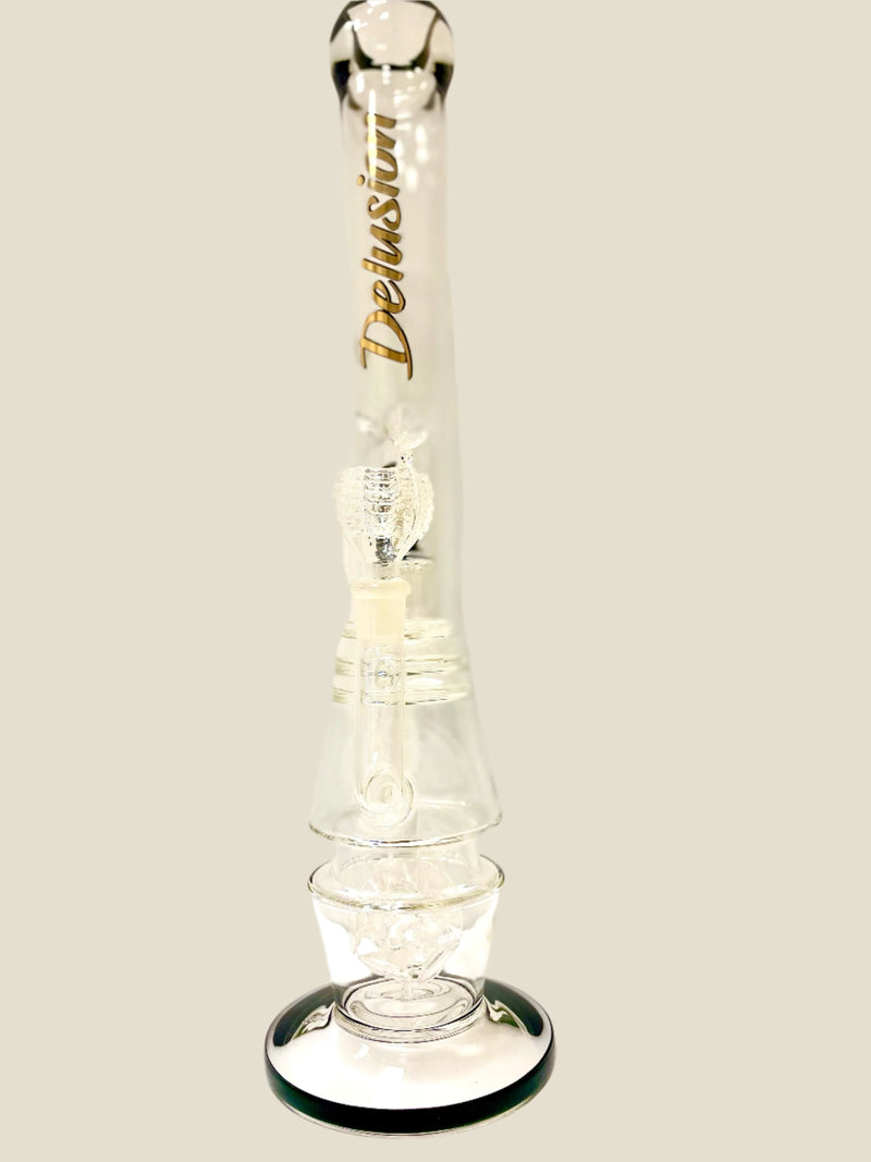 20" Double TGlass Perc Fancy Acrylic Water Pipe