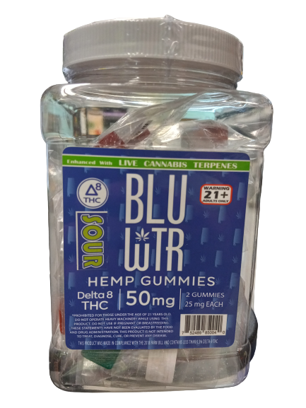BLUE WATER HEMP GUMMIES DELTA8 JAR 50CT
