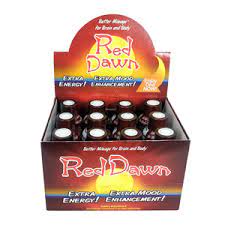 Red Dawn Energy Drink Shots 2oz, Mixed Berry Flavor, Box of 12