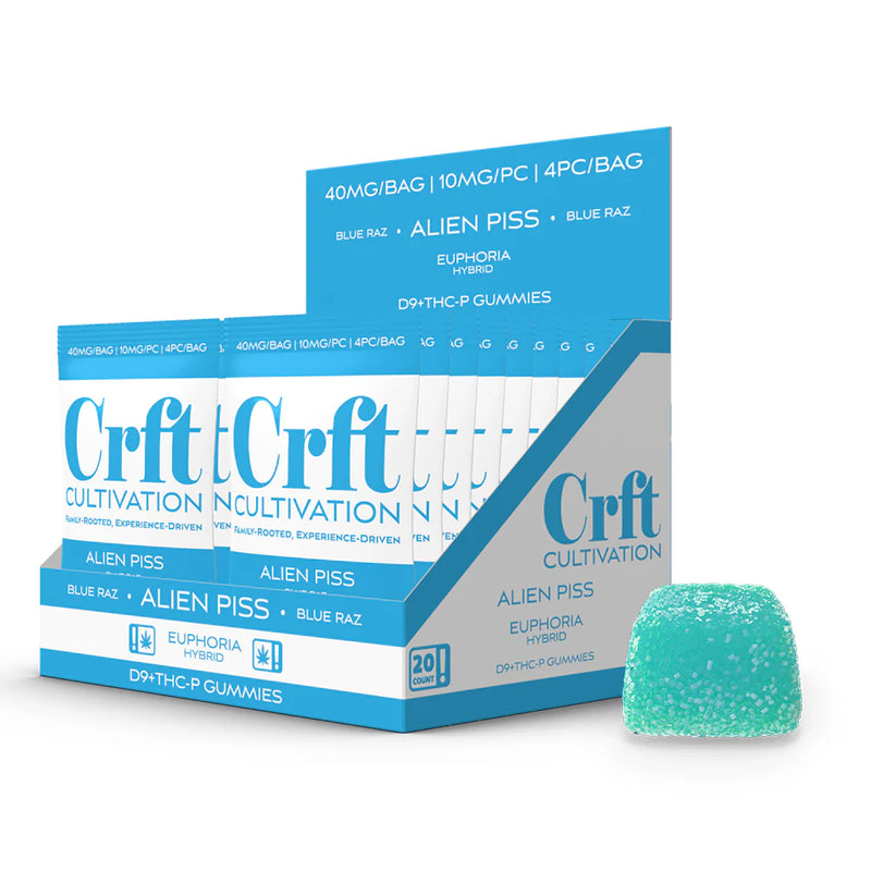 CRFT CULTIVATION 10MG GUMMIES - 5 MG THC-P + 5MG D9 - 20 COUNT