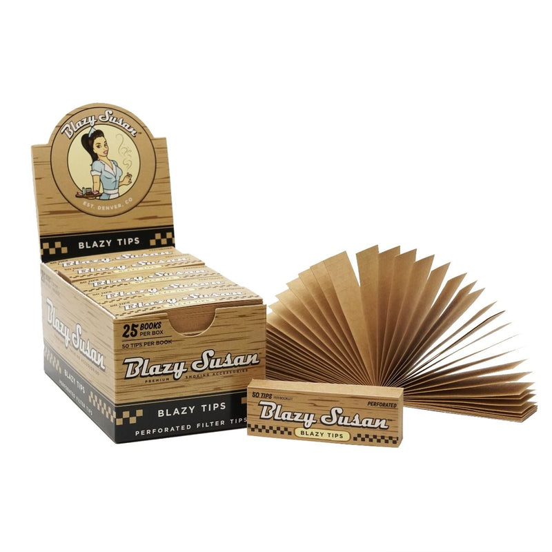 Blazy Tips Unbleached 25 Books Per Box