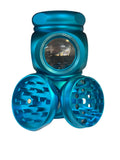 magnify glass metal grinder
