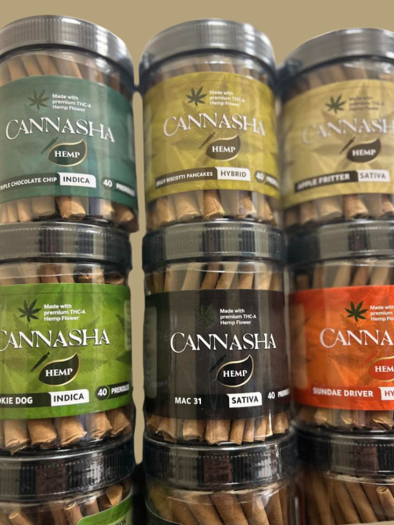 CANNASHA HEMP THC-A PRE ROLL 40CT JARS