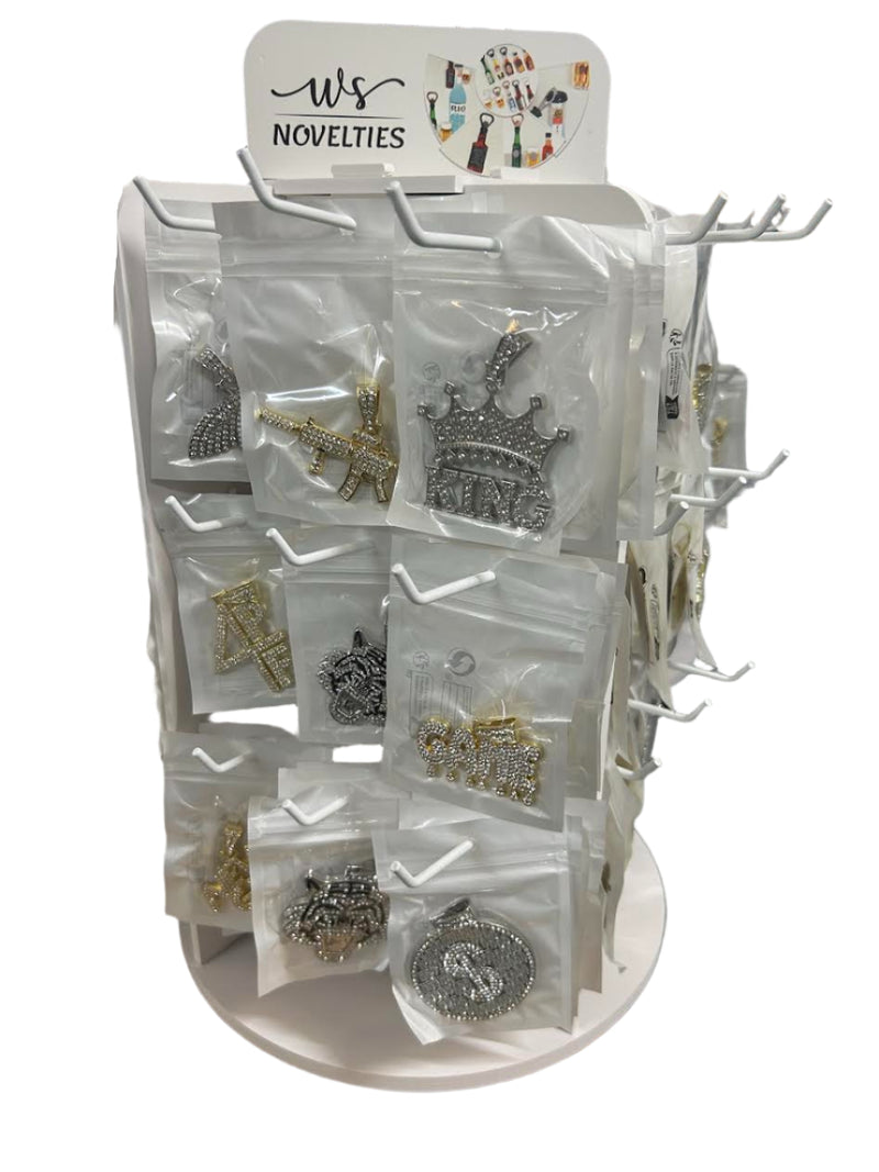 Chain Hip Hop Jewelry Necklace SLILIVER AND GOLD 144 DISPLAY