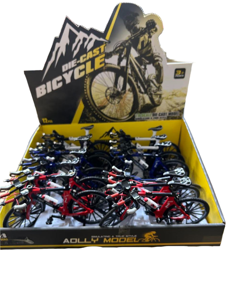 Die-cast Bicycle Model Toys Racing Cycle Cross Mountain Bike 12CT DISPLAY