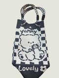 MIX DESIGN KNIT HANDBAG