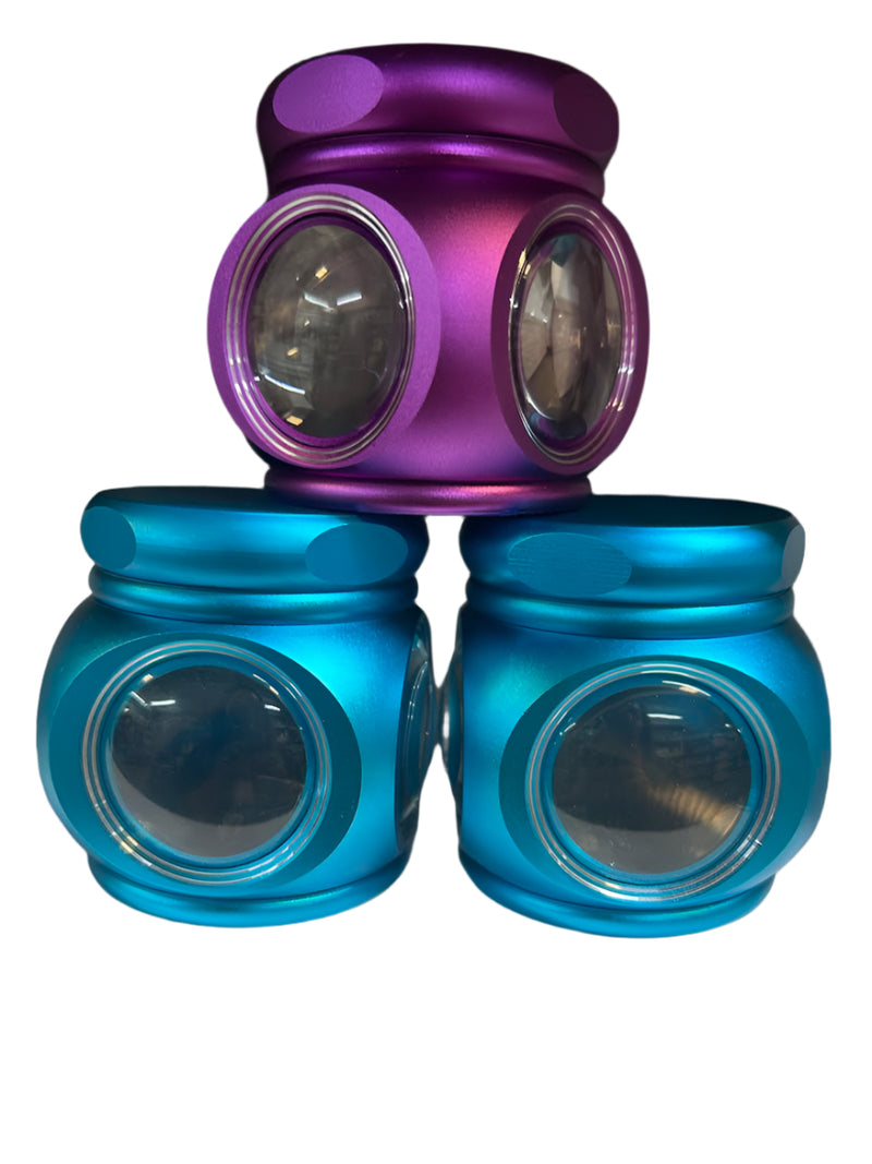 magnify glass metal grinder