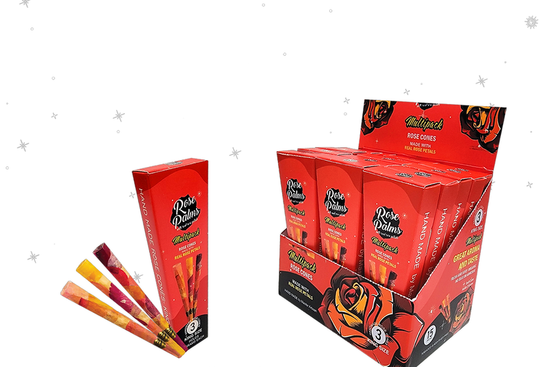 ROSE PALMS MULTIPACK MIX COLORED NATURAL ROSE CONES