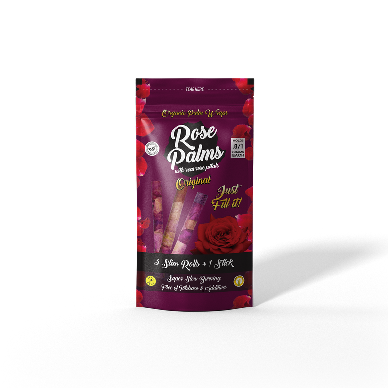 3 Rose Petals and Palm Leaf King Size / Blunts Wraps