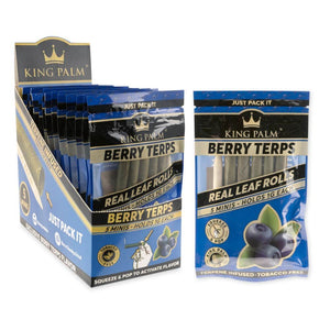 KING PALM NATURAL LEAF ROLLS - MINIS 5X15 - BERRY TERPS