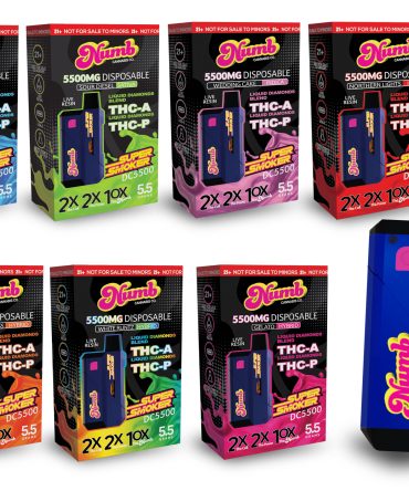 Numb Super Smoker 5.5g Disposable Vape Insanity Blend - 6 ct. Display