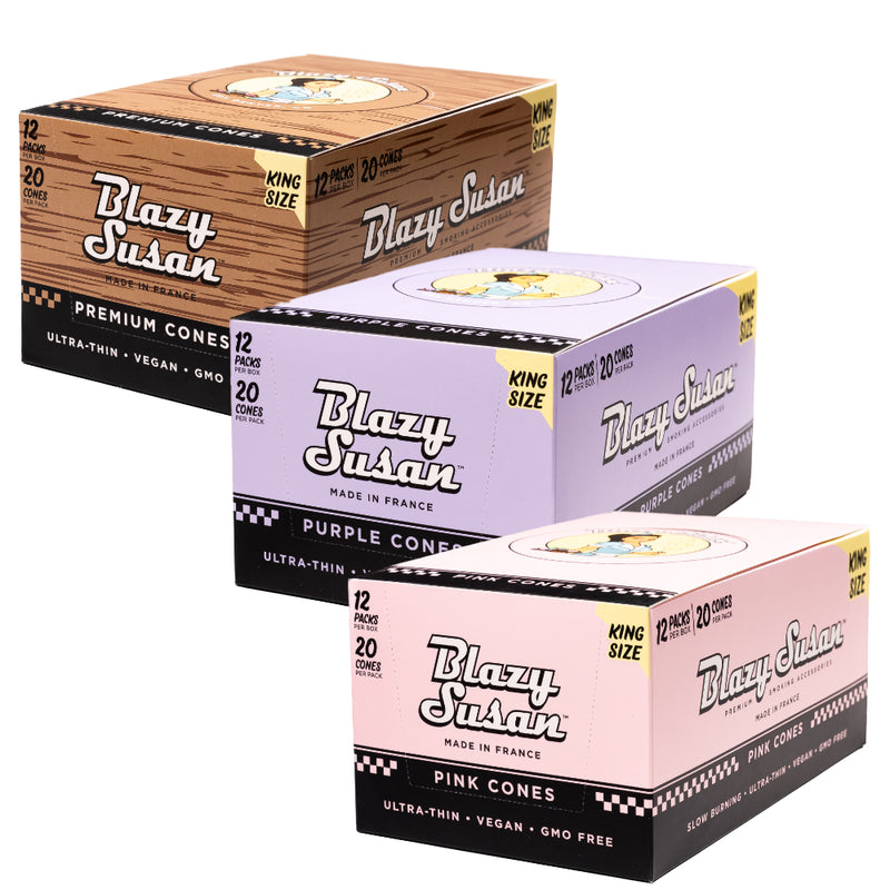 BLAZY SUSAN King Size Pre Rolled Cones – 20ct – Display Box