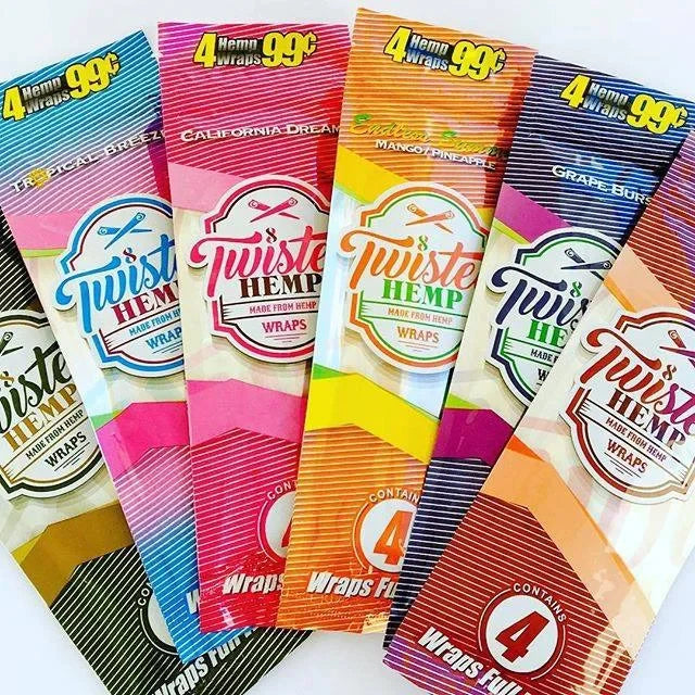 TWISTED HEMP FLAVORED WRAPS - 4 PACK