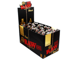 RAW Black Kingsize Rolling Paper Pre-Rolled Cones | Box of 32 Packs | 3 Cones Per Pack