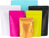 50 Pack Resealable Stand Up Bags,Smell Proof Pouch Sealable Foil Pouch Bags for Packaging