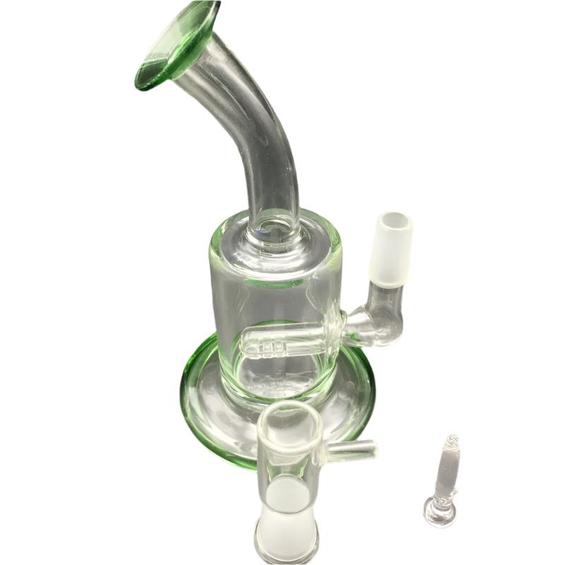 6" Hallow Base Water Pipe Bong With Dome Perc And 14mm Male Bowl