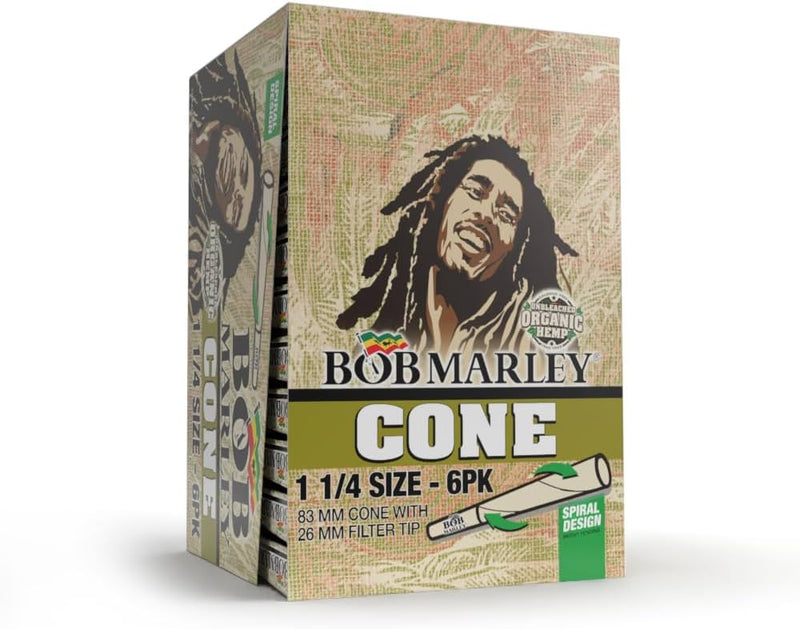 Bob Marley Organic Cones - 1 1/4 Size Cones (83mm) - 33 Pack