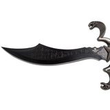 Snake Eye Scorpion (Cobra) Fantasy-Hunting Knife With Wooden Display Stand