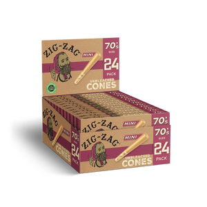 ZIG-ZAG 70's Unbleached Cones - 24 Ct - 12 Pack Carton