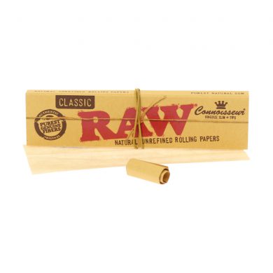 Raw Classic Connoisseur King Size Slim Rolling Papers and Tips