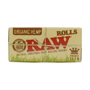 RAW ORGANIC KING-SIZE SLIM 5 METER ROLLS 24 PER BOX