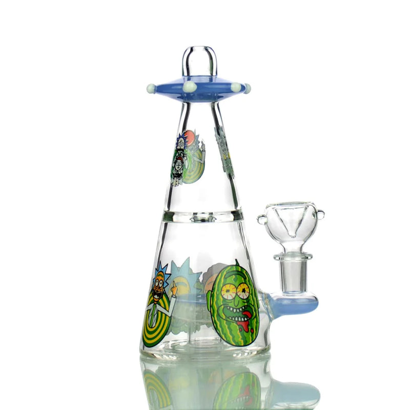8" UFO RICKY & MORTY With 14mm Male Bowl