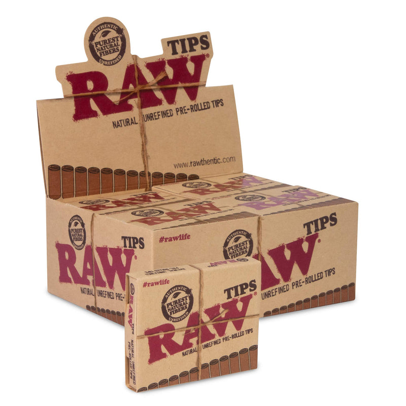 RAW Pre-Rolled Filter Tips Box/20