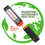 MK Lighter Jet Series, Black Set, Windproof Flame 50CT