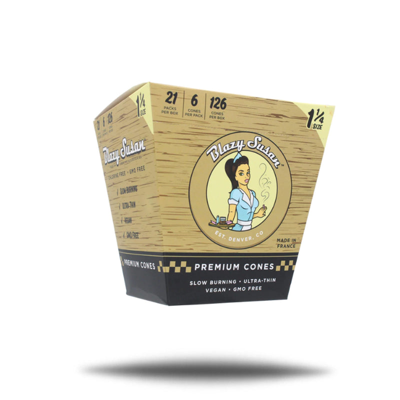 BLAZY SUSAN UNBLEACHED CONE 1 1/4 (BROWN) – 6 PACK 21 PACK PER BOX