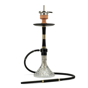 AT1017- 22" HOOKAH IN COLOR BOX, CLICK TECHNOLOGY, CRYSTAL GLASS VASE.