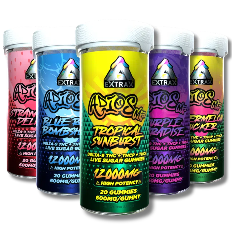 Delta Extrax | Adios MF THCa Live Sugar 12000mg Gummies