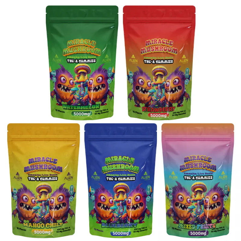 ALIEN- MUSHROOM THCA GUMMIES 10 GUMMIES 5000MG