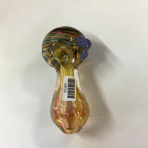 HAND PIPE:GLASS HAND PIPE MIC COLOR 3BUMB IN HADE