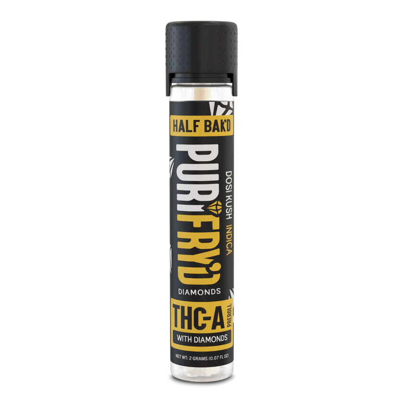 Half Bak’d PuriFry’d THCA Diamond Infused Pre-Rolls 2g