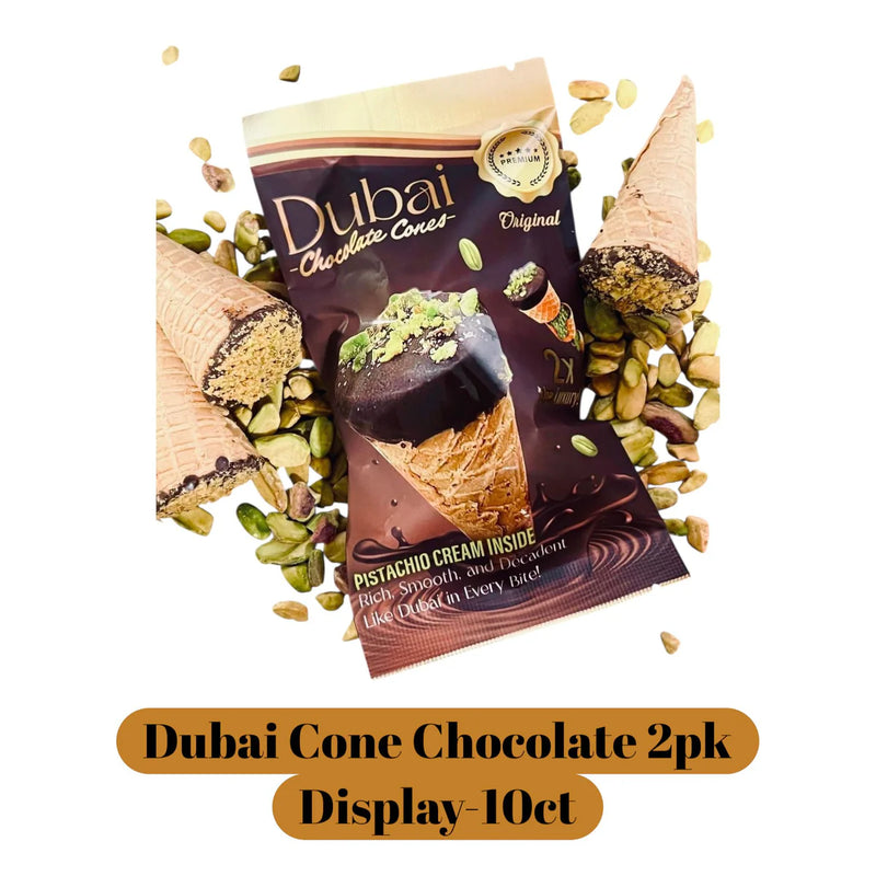 DUBAI CHOCOLATE CONES  DISPLAY 10CT
