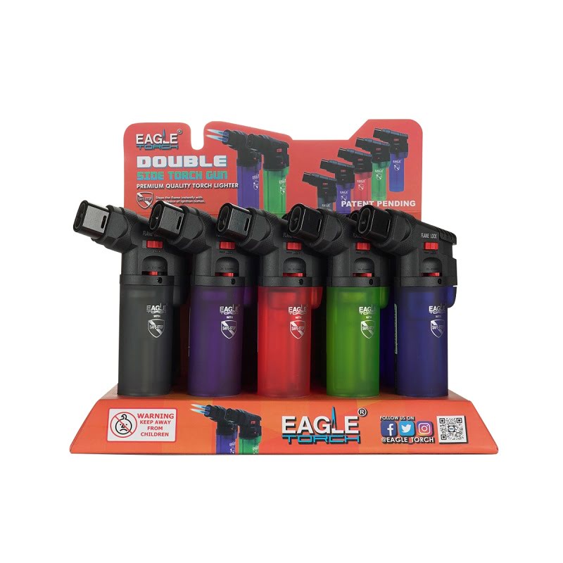 Eagle Torch Double Flame Torch Gun Lighter 15ct PTI88DT