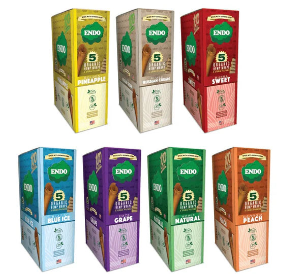 Endo 5 Pack Hemp Wraps With 5 Corn Filters