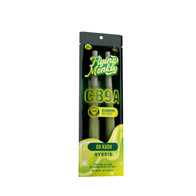 Flying Monkey CB9A THCP Diamond Infused Pre Roll Joints 2Pk