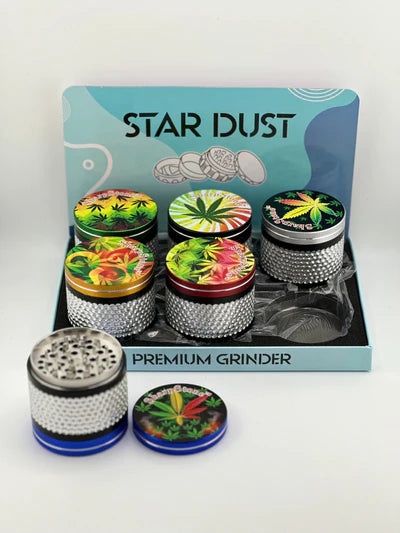 Star Dust Tobacco Grinder 420 Leaf 6ct Display #SD-102B