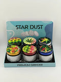 Star Dust Tobacco Grinder 420 Leaf 6ct Display #SD-102B