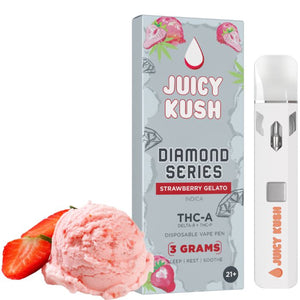 Juicy Kush STRAWBERRY GELATO  THCA Disposable 3G