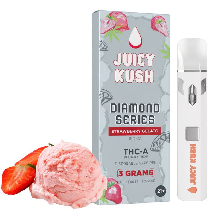Juicy Kush STRAWBERRY GELATO  THCA Disposable 3G