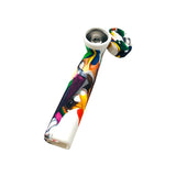 Graffiti Design Silicone Long Hand Pipe For Dry Herb (1 count)