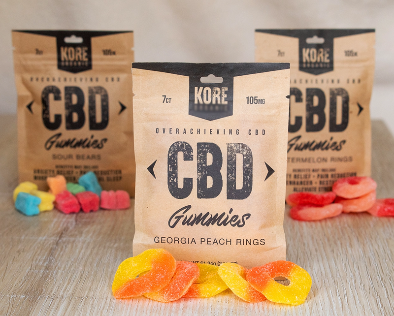 Kore CBD Gummies with No THC 12pack Display