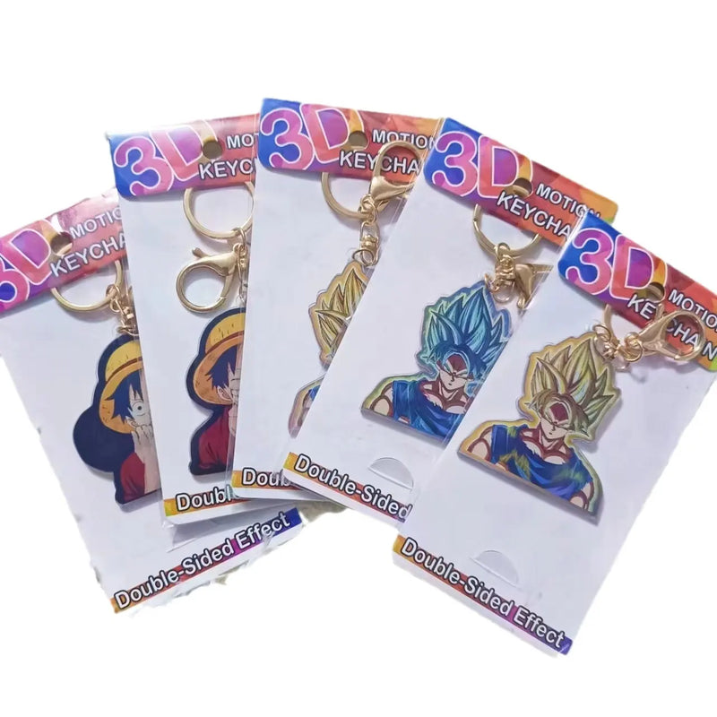3D Motion Key Chains Acrylic 5 PACK