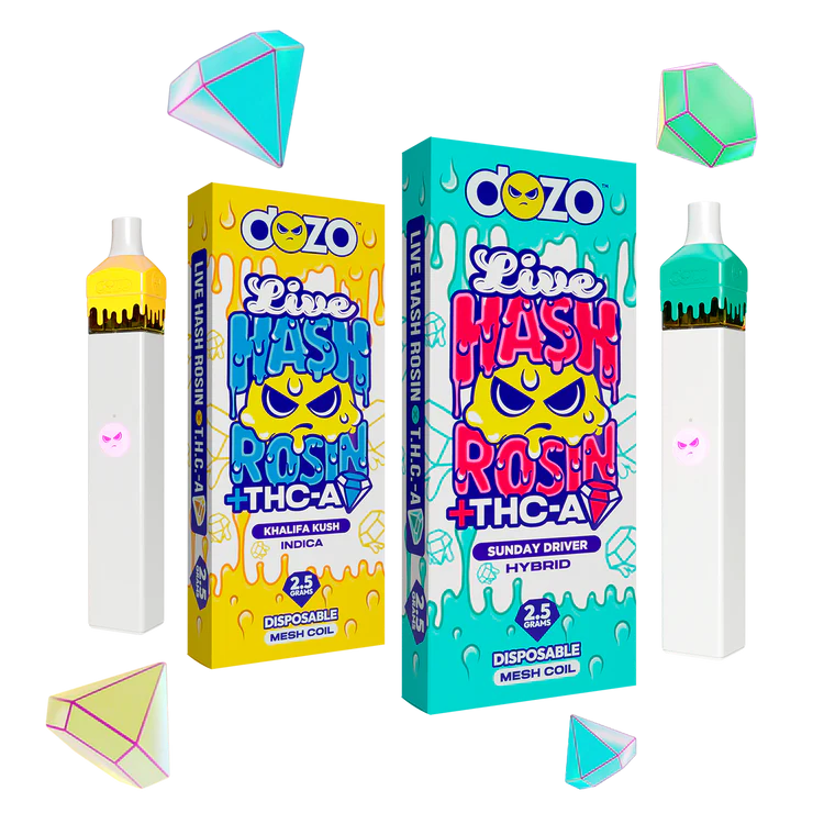 Dozo Live Hash Rosin+THC-A 2.5G Disposables
