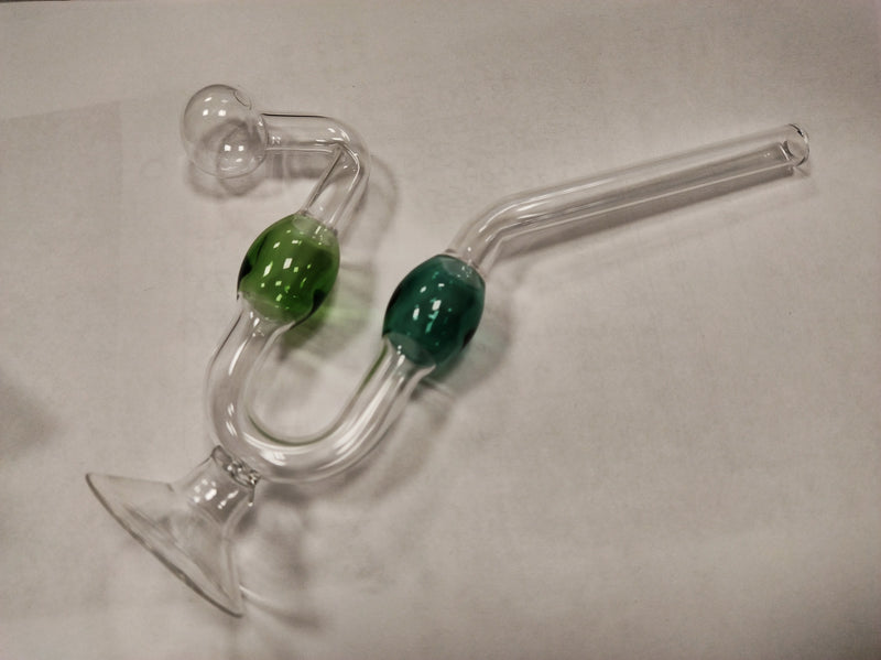 IP - 58 | Curved Glass Oil Burner Water Pipe with Stand