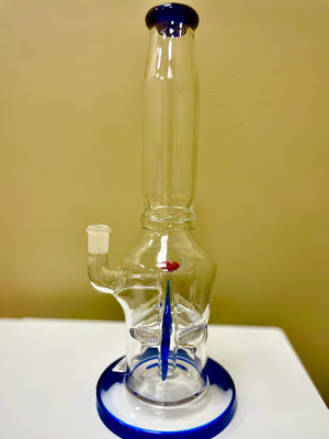 12" GLASS WATER PIPE AND BONG